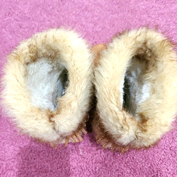 Cute Girls Natural Tan Colored Boots By Justice, Size 1 - Picture 3 of 10